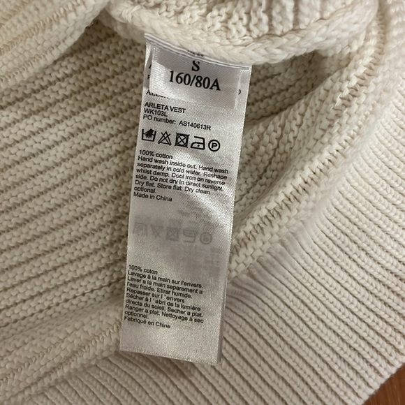 Allsaints Arleta Knitted Vest (tank top). Size small. Ivory White. - Picture 11 of 11